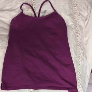 lululemon athletica Rich Purple Racer Back Built In Bra Tank Top Women's Size 8